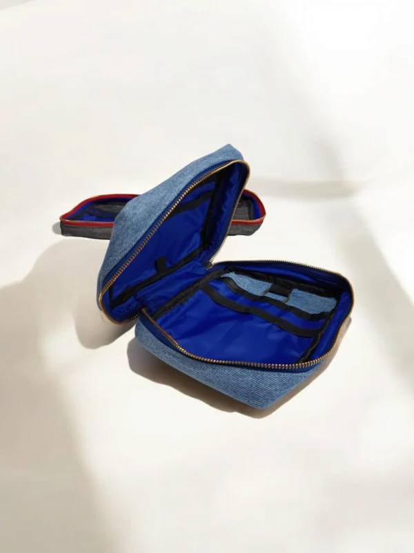 Upcycled Denim Toiletries Pouch - Image 2